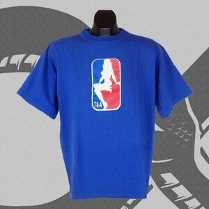 Vintage NBA Parody T-Shirt T&A Y2K Tee Men's Large Blue